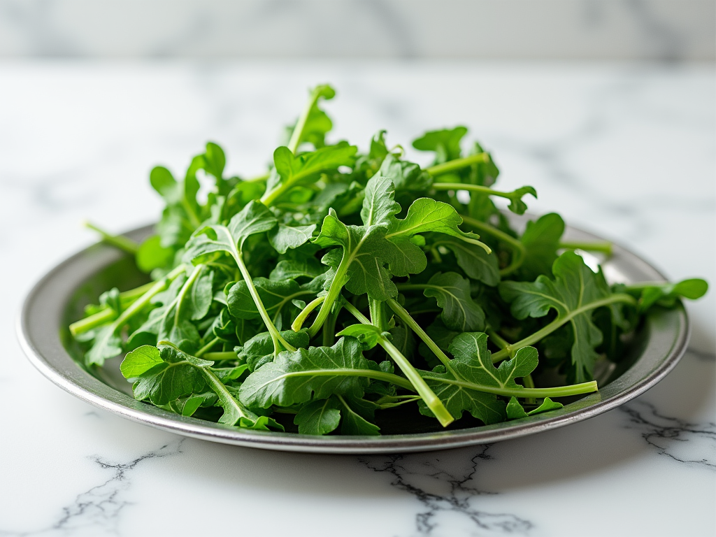 Fresh arugula leaves