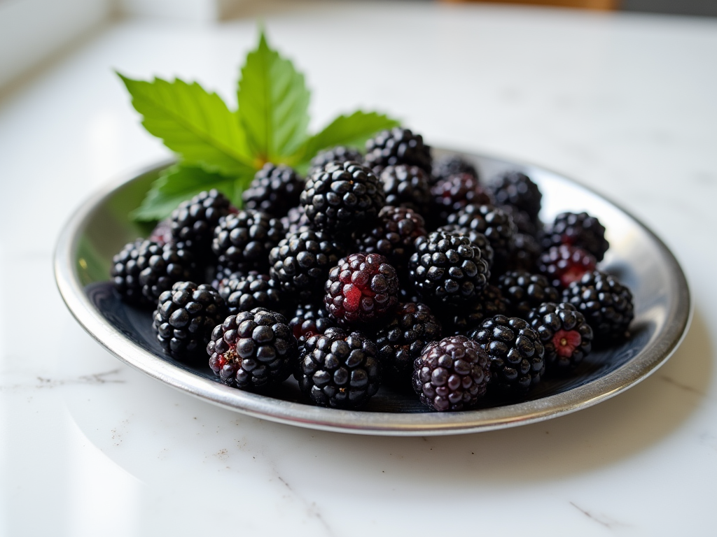 Fresh ripe blackberries