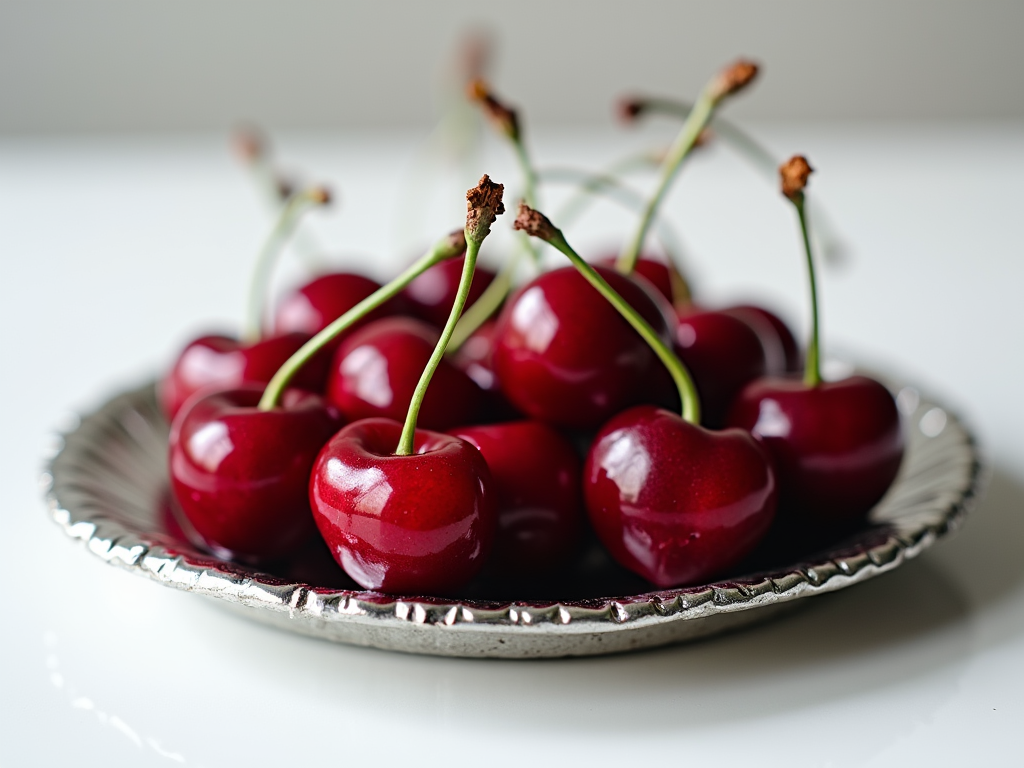 Fresh red cherries