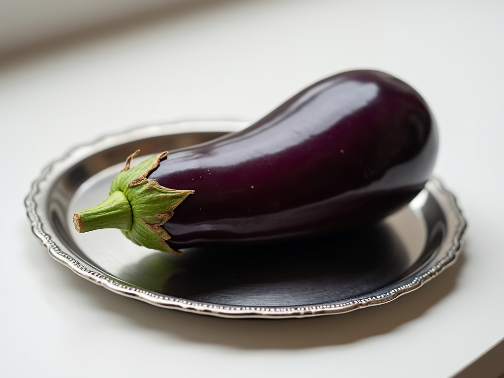 Fresh purple eggplant