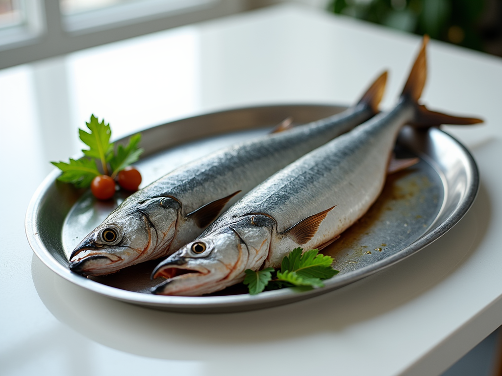 Fresh raw mackerel fish