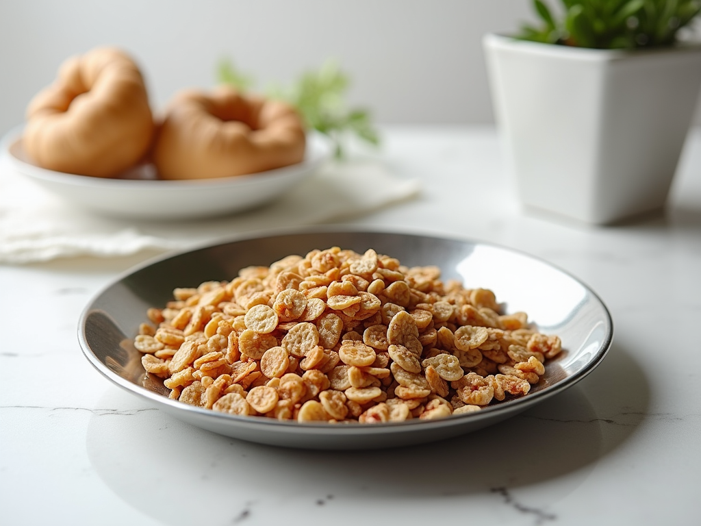 Bowl of muesli with mixed grains and dried fruits