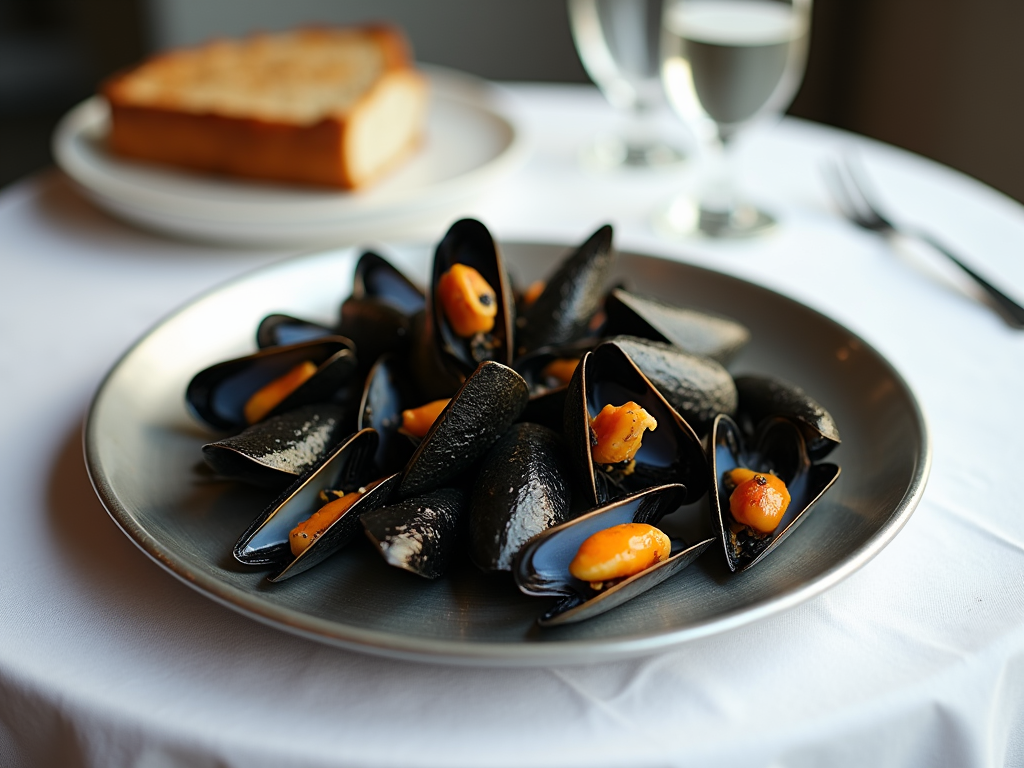 Fresh mussels in shell