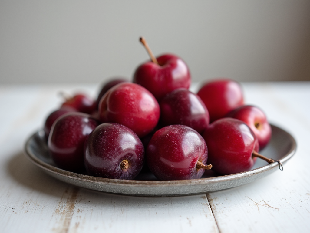 Fresh ripe plums