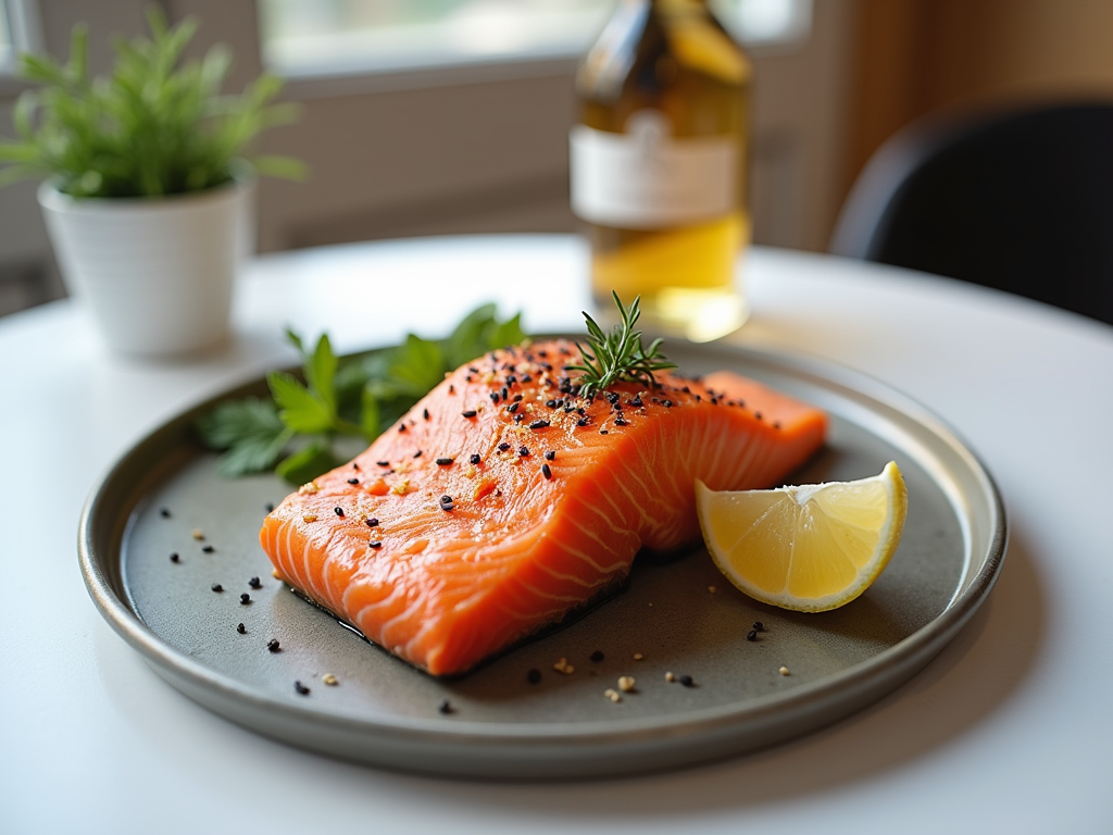 Fresh raw salmon fillet