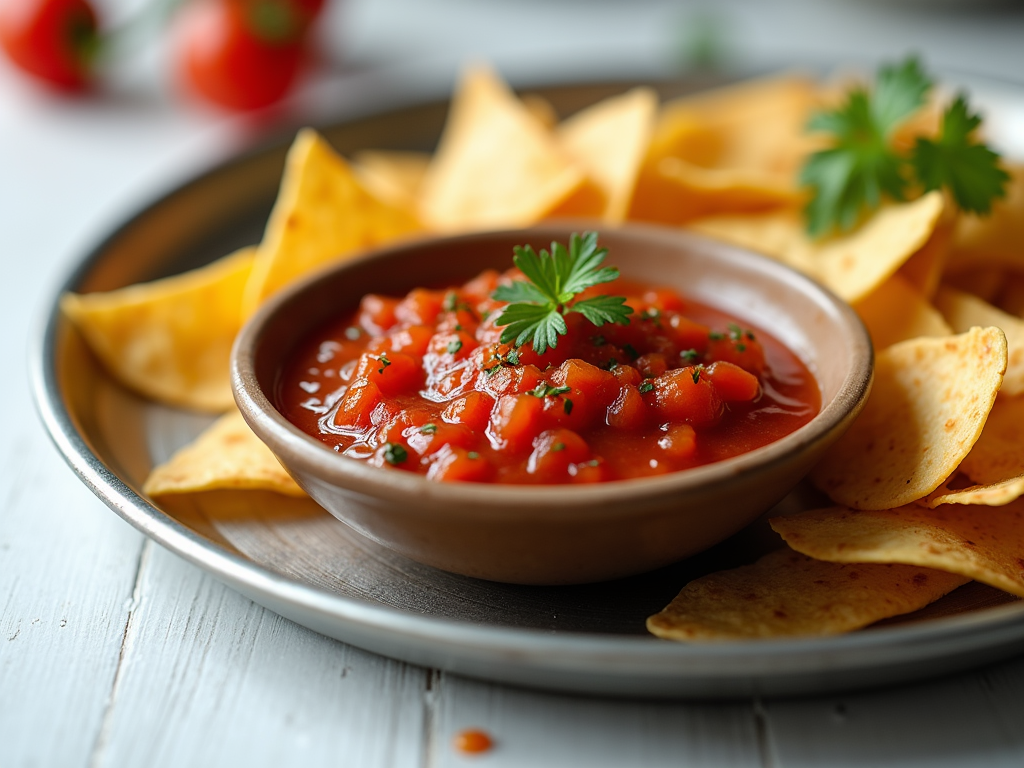 Fresh tomato salsa with onions and cilantro