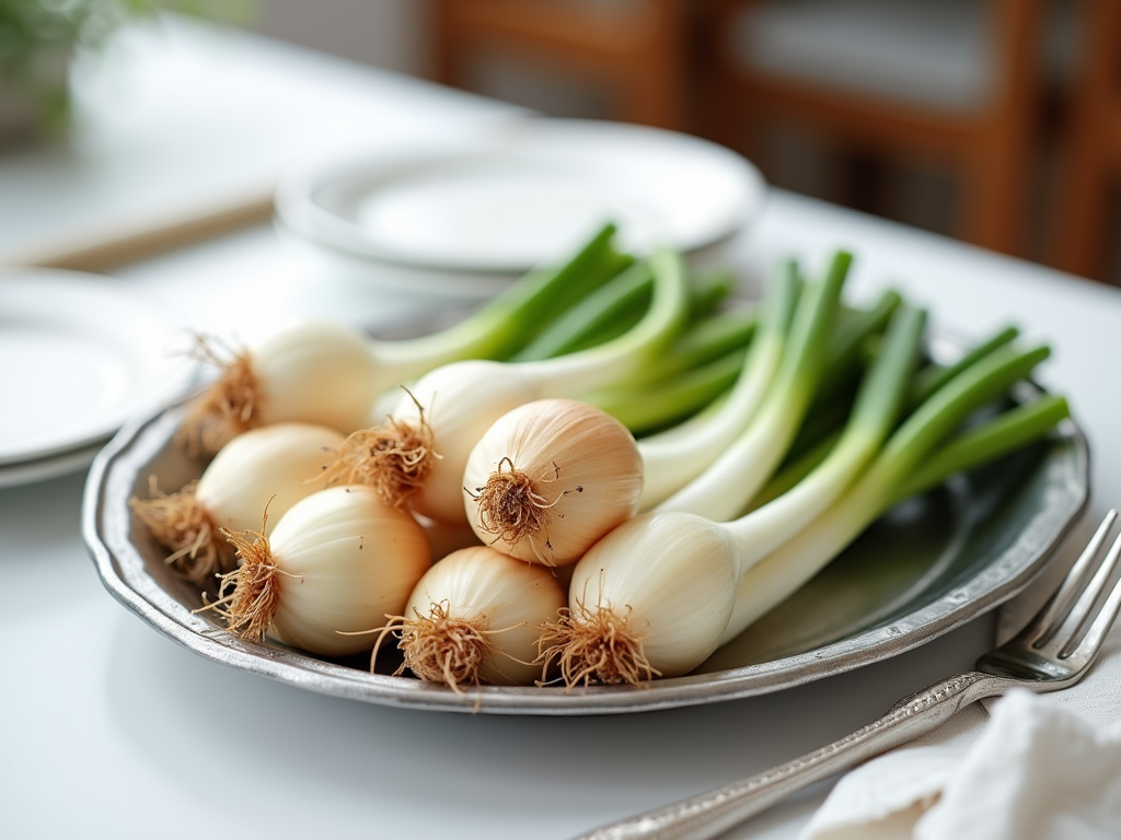 Fresh whole and sliced shallots