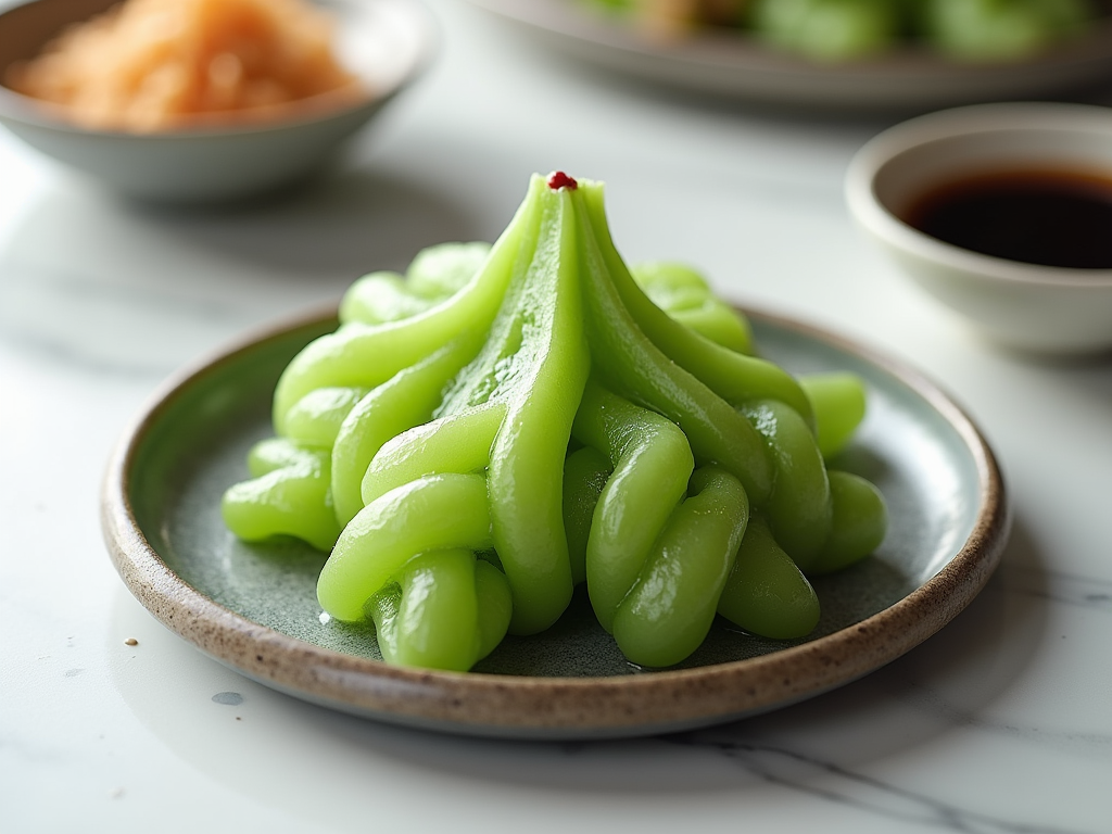 Fresh wasabi root and grated wasabi paste