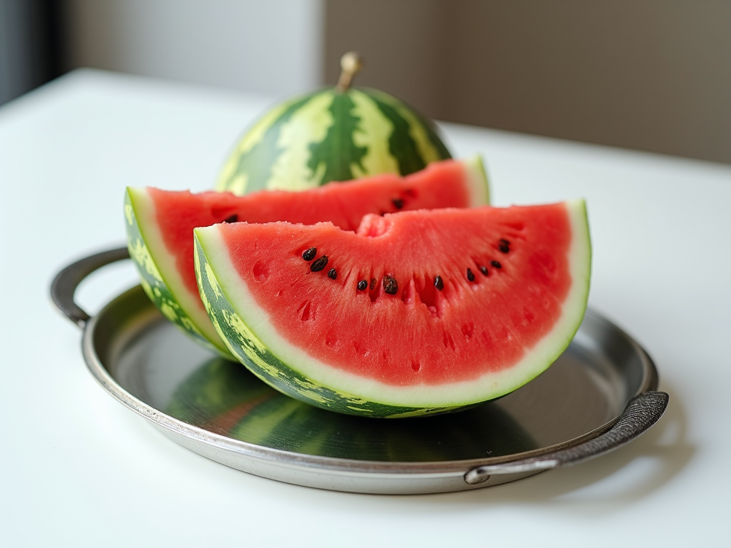 Fresh sliced watermelon